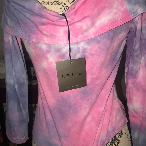 “LELIS COLLECTION” OFF THE SHOULDER TYE DIE BODY SUIT - Picture 6 of 9